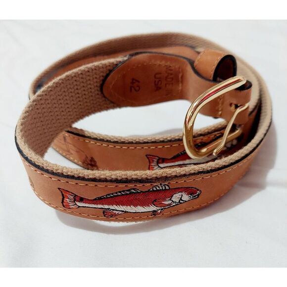 Zep Pro Mens Leather Belt Embroidered 42 - Picture 1 of 12